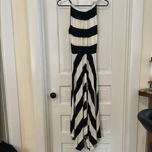GAP. Black and White Striped Maxi Dress